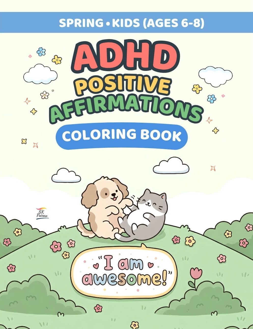 Printable ADHD Coloring Book for Kids Ages 6-8